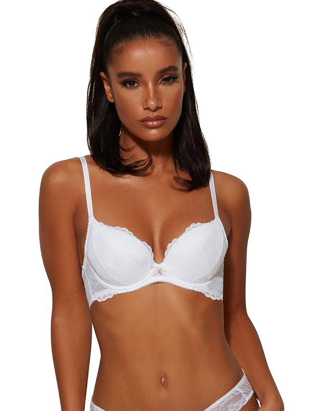 Superboost Lace Padded Plunge Bra - White, 3 of 2