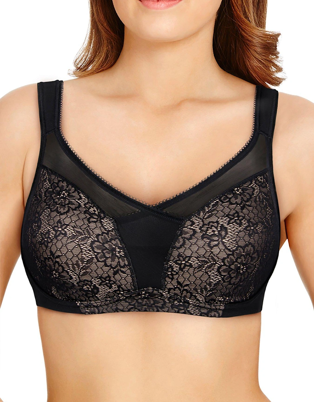 Full Support Non Wired Bra - Black, 3 of 2