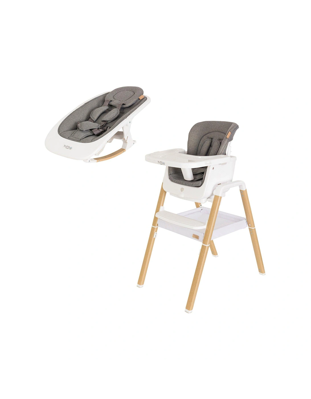 Nova Birth to 12 Years Complete Highchair Package - White/Oak, 2 of 1