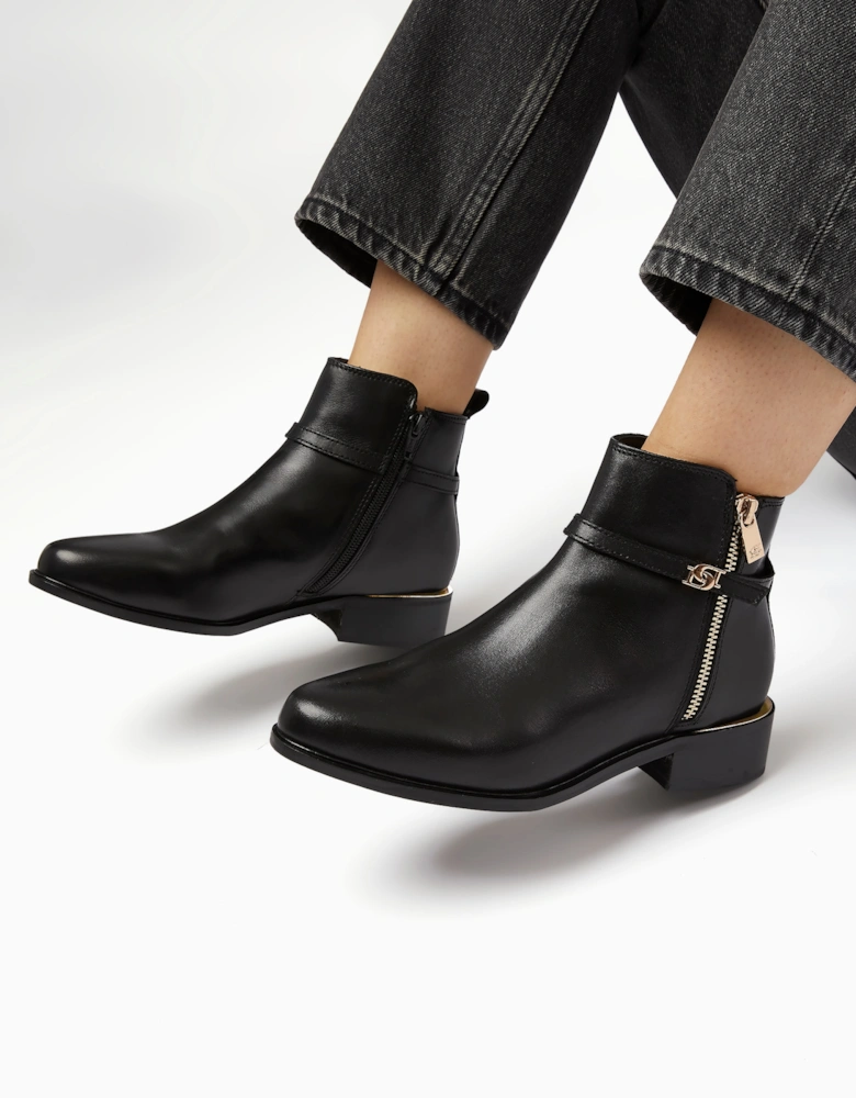 Ladies  Pap - Wide Fit Zip-Detail Ankle  Boots