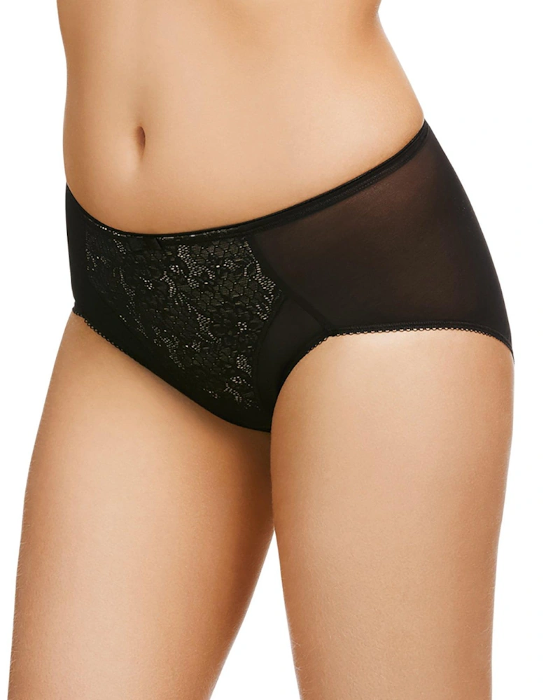 Deep Lace Brief - Black