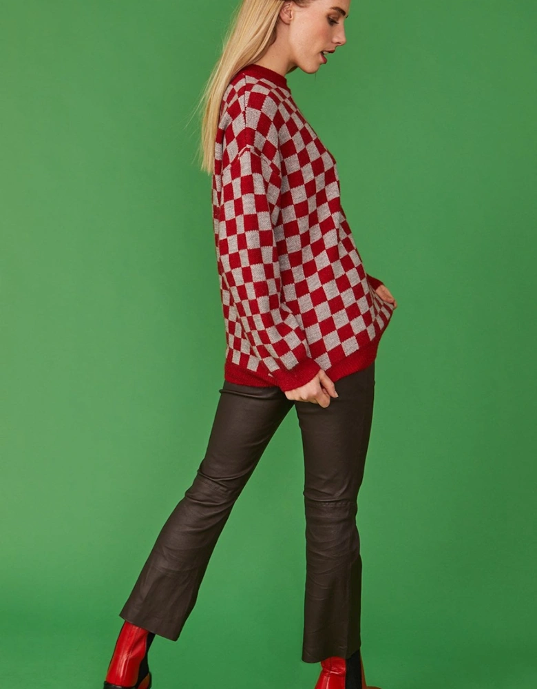 Checkered Cashmere Blend Jumper