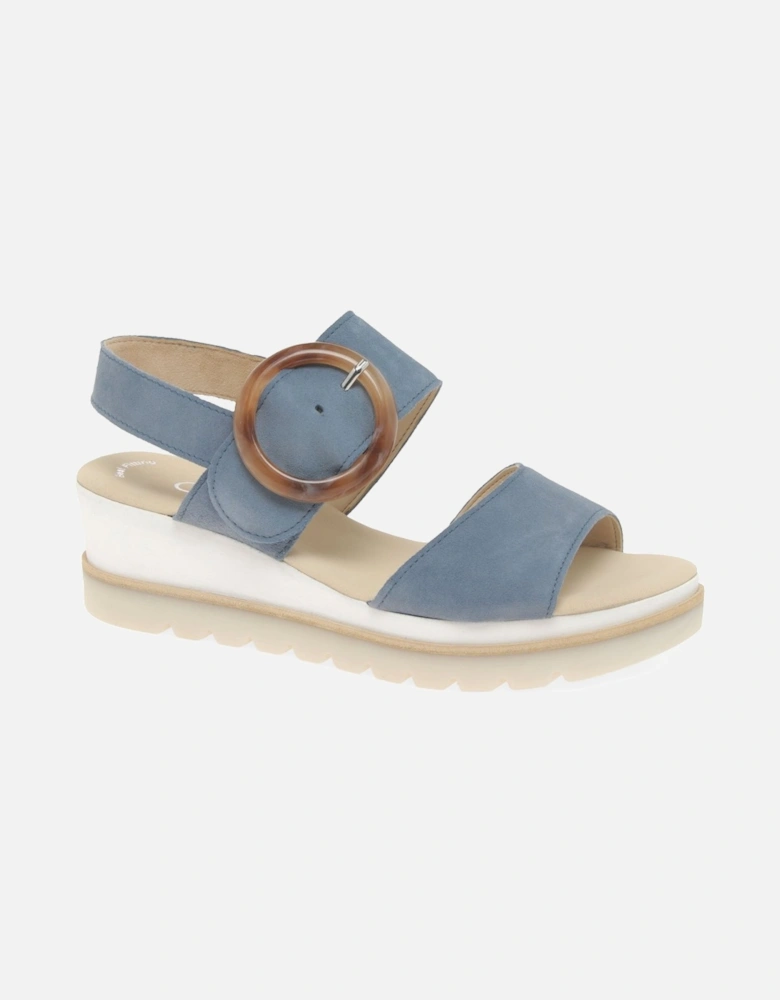 Yeo Womens Wedge Mid Heel Sandals