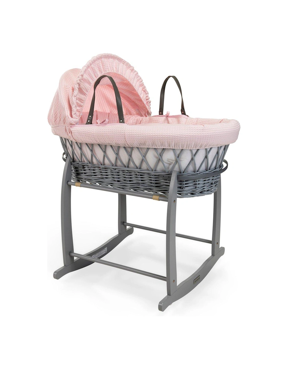 Waffle Pink Wicker & Deluxe Stand Grey, 3 of 2