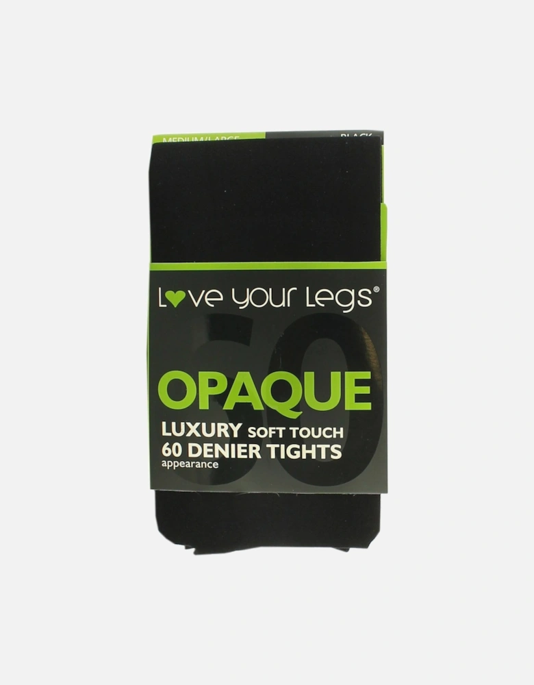 Womens Tights 60 Denier Luxury Soft Touch opaque black UK Size