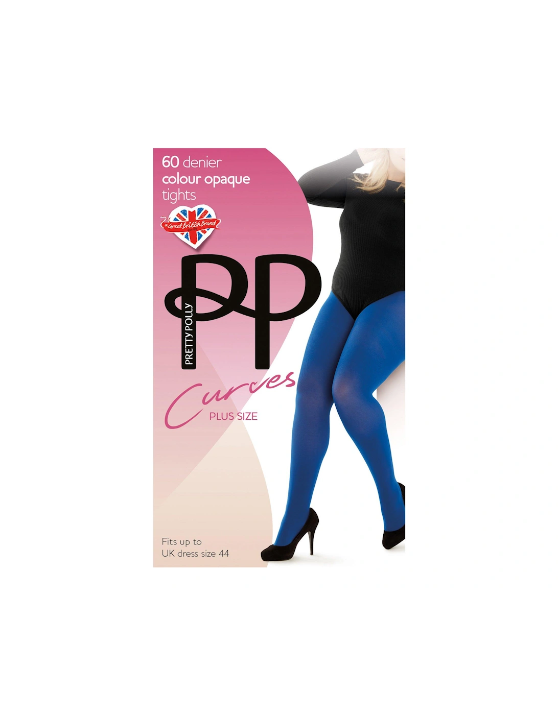 60 Denier  Plush Opaque Tights - Blue, 2 of 1