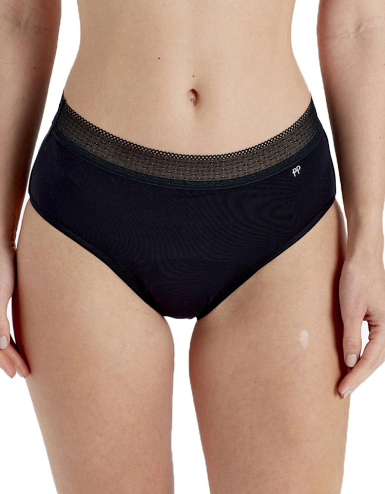 Period Pant Midi Briefs - Black