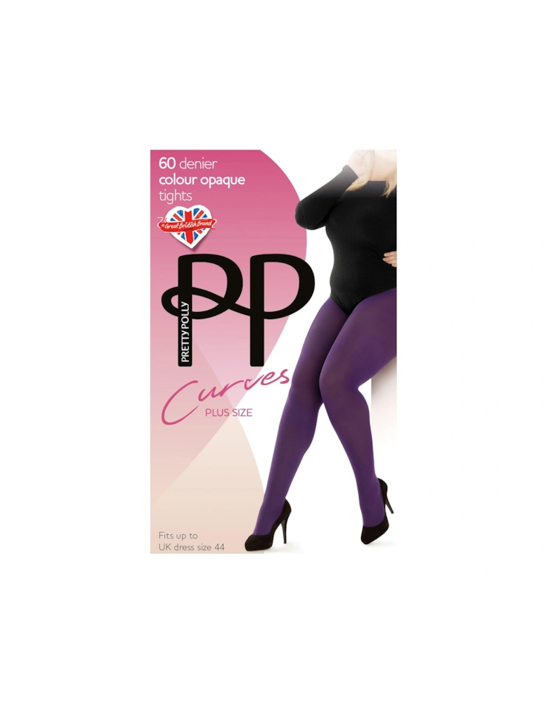 60 Denier Plush Opaque Tights - Purple
