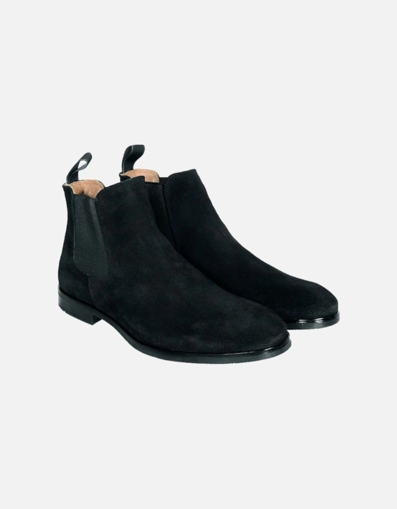 Front Douglas Suede Chelsea Boot Black