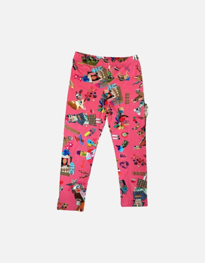 Girls Collage Craft Jersey Pants