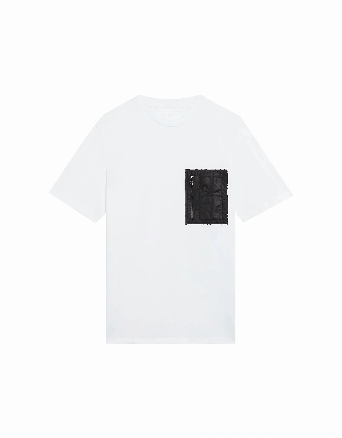 Men's Minimalist Jersey Nylon Pocket T-Shirt White, 4 of 3