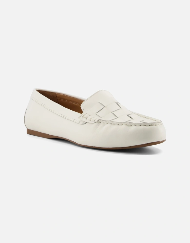 Ladies Greene - Padded Woven-Leather Loafers
