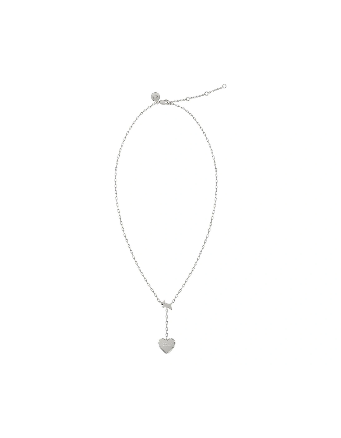 Ladies Silver Plated Drop Bobble Heart Necklace, 3 of 2
