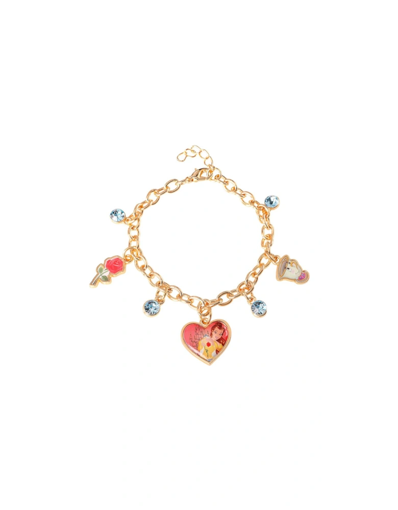 Beauty And The Beast Gold Coloured Charm Bracelet
