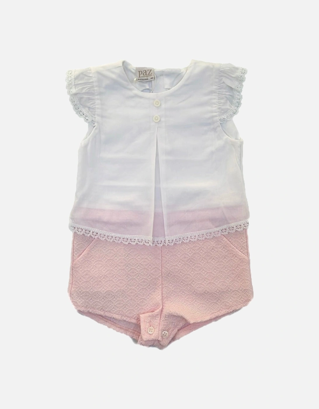 Baby Girls Pink Playsuit, 3 of 2