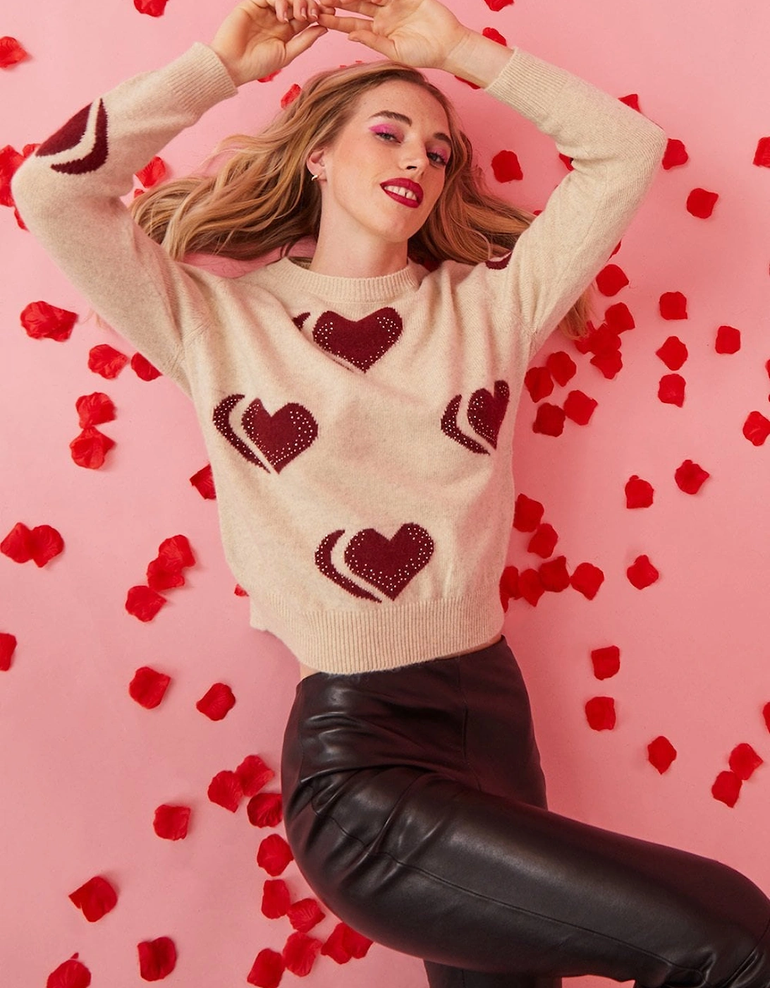 Love Heart Cashmere and Banana Peel Jumper