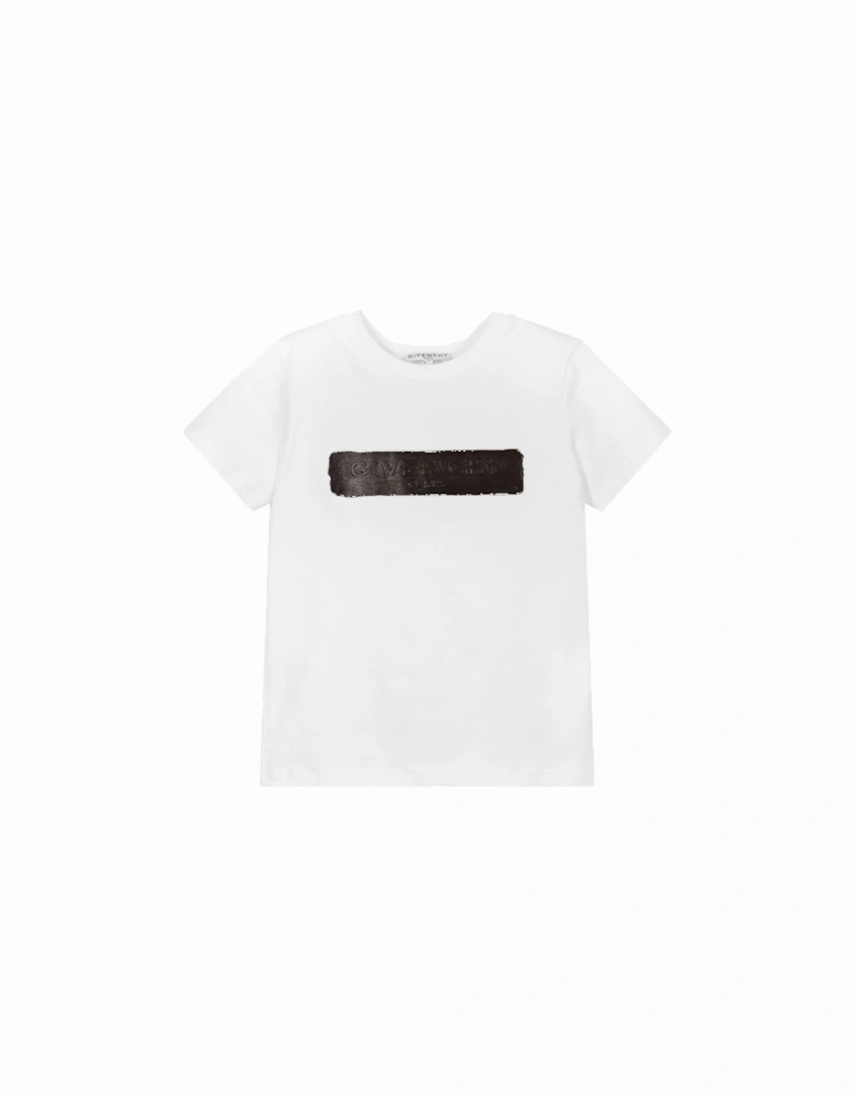 Boys Paint Logo T-Shirt White