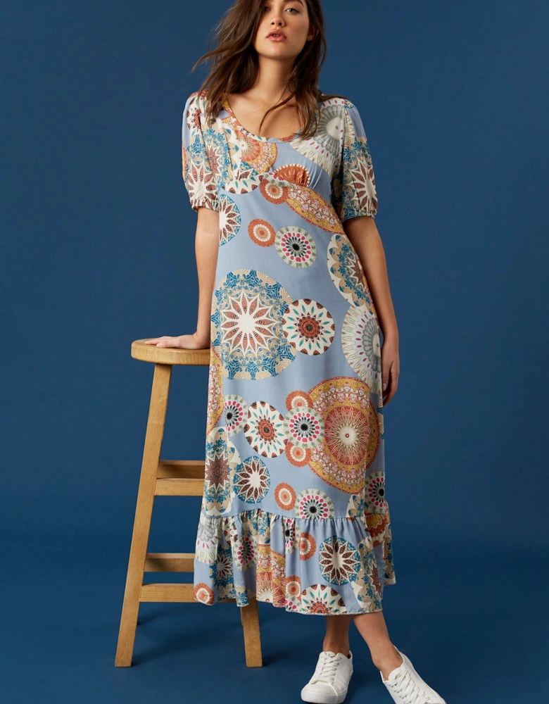 Fantasy Maxi Print Dress