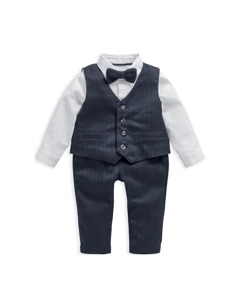 Baby Boys 4 Piece Suit Set - Blue