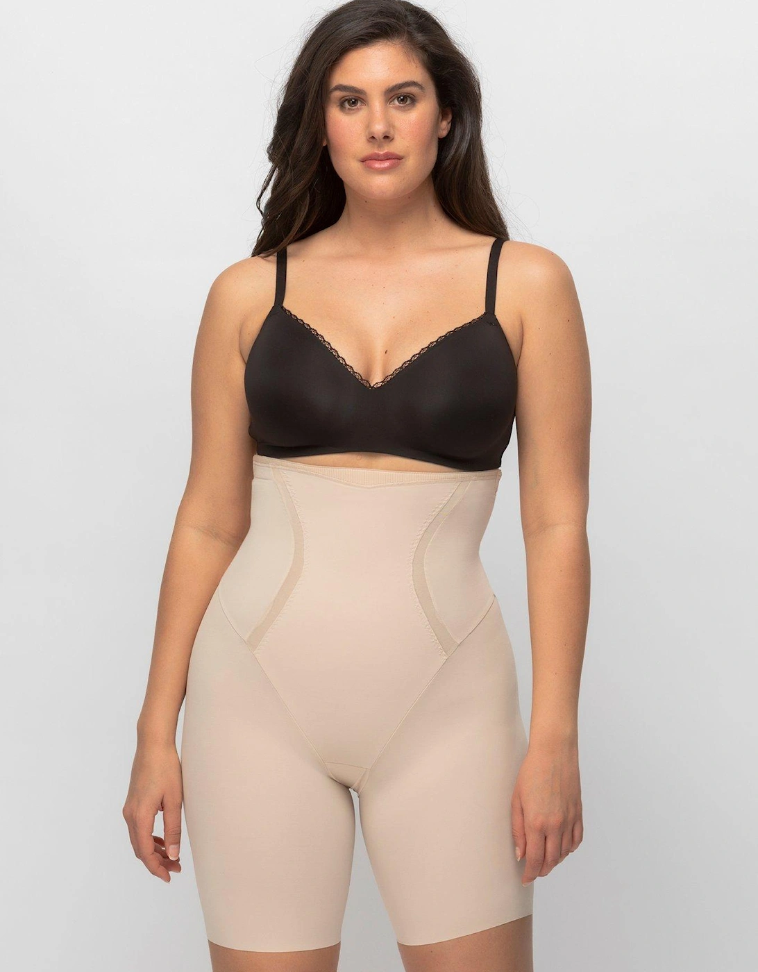 Firm Foundations Hi Waist Thigh Slimmer - Latte Brown, 4 of 3