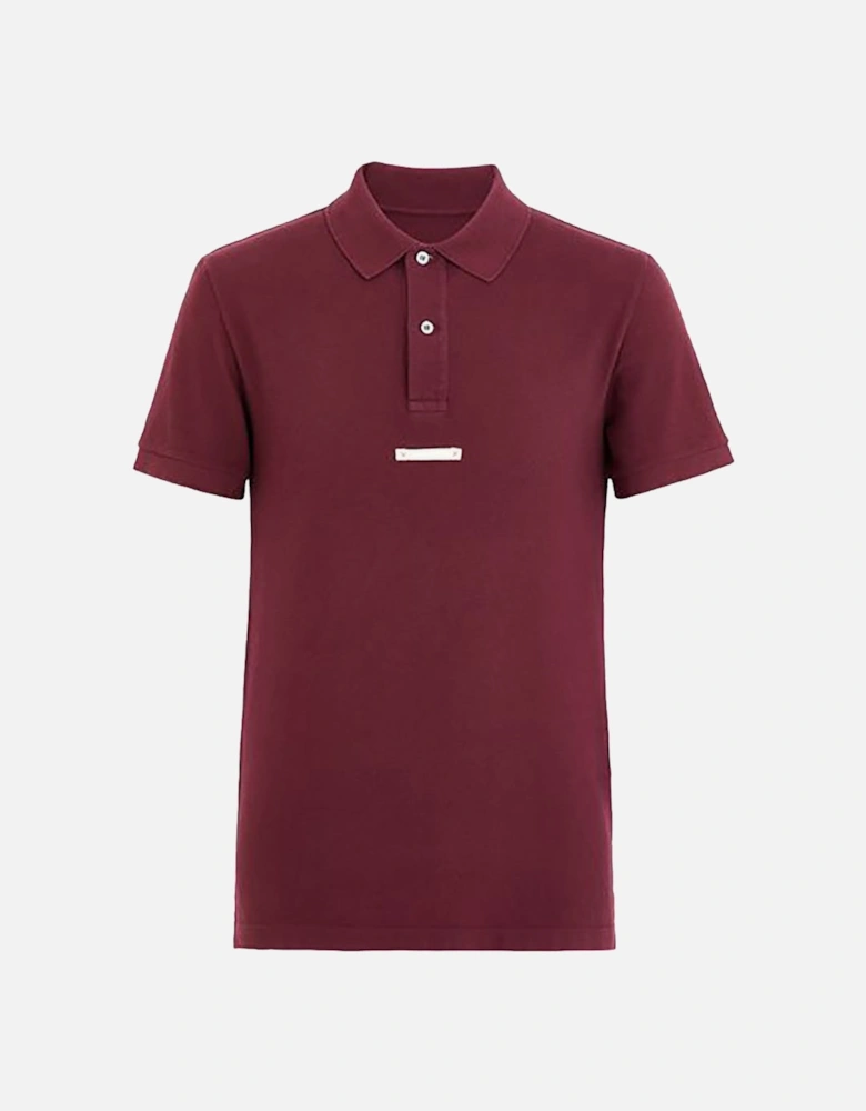 Men's Nametag Polo Burgundy