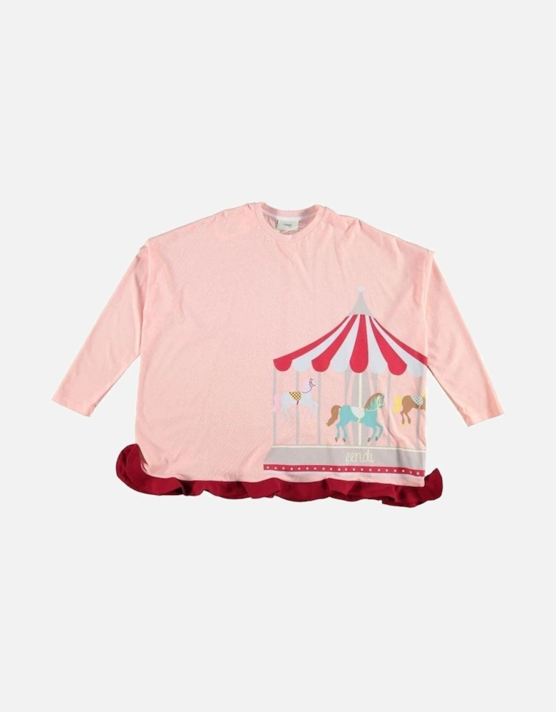Girls Pale Pink Carousel Top