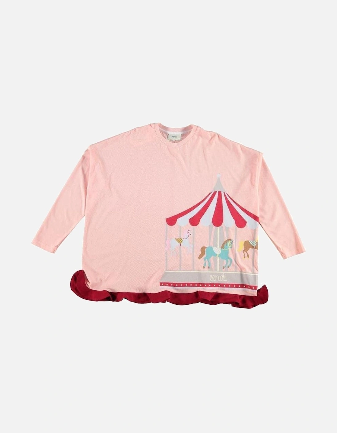 Girls Pale Pink Carousel Top, 2 of 1