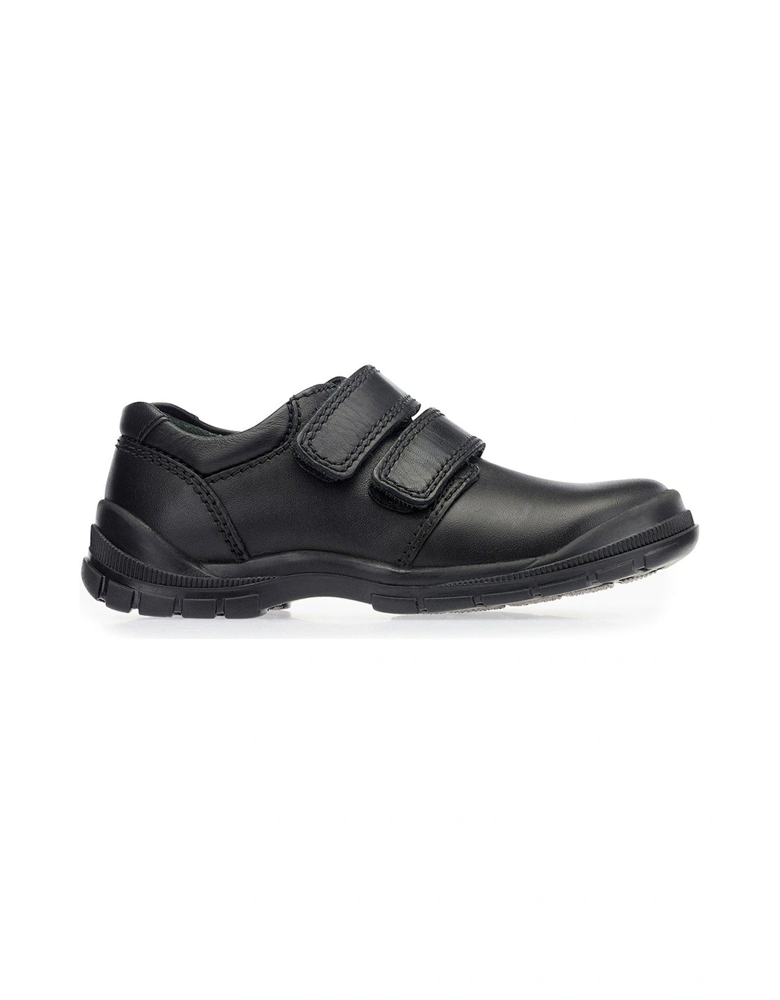 Engineer Black Leather Rip Tape Smart Boys School Shoes, 7 of 6