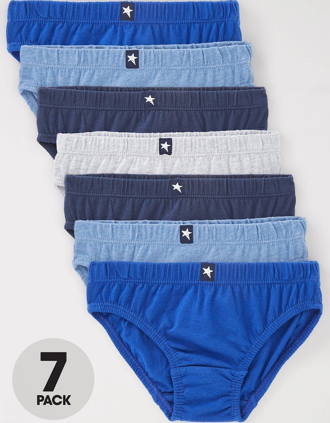 Boys 7 Pack Briefs - Blue, 3 of 2