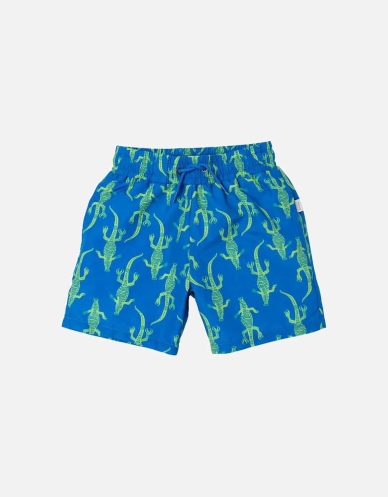 Boys Blue Croc Swimming Shorts
