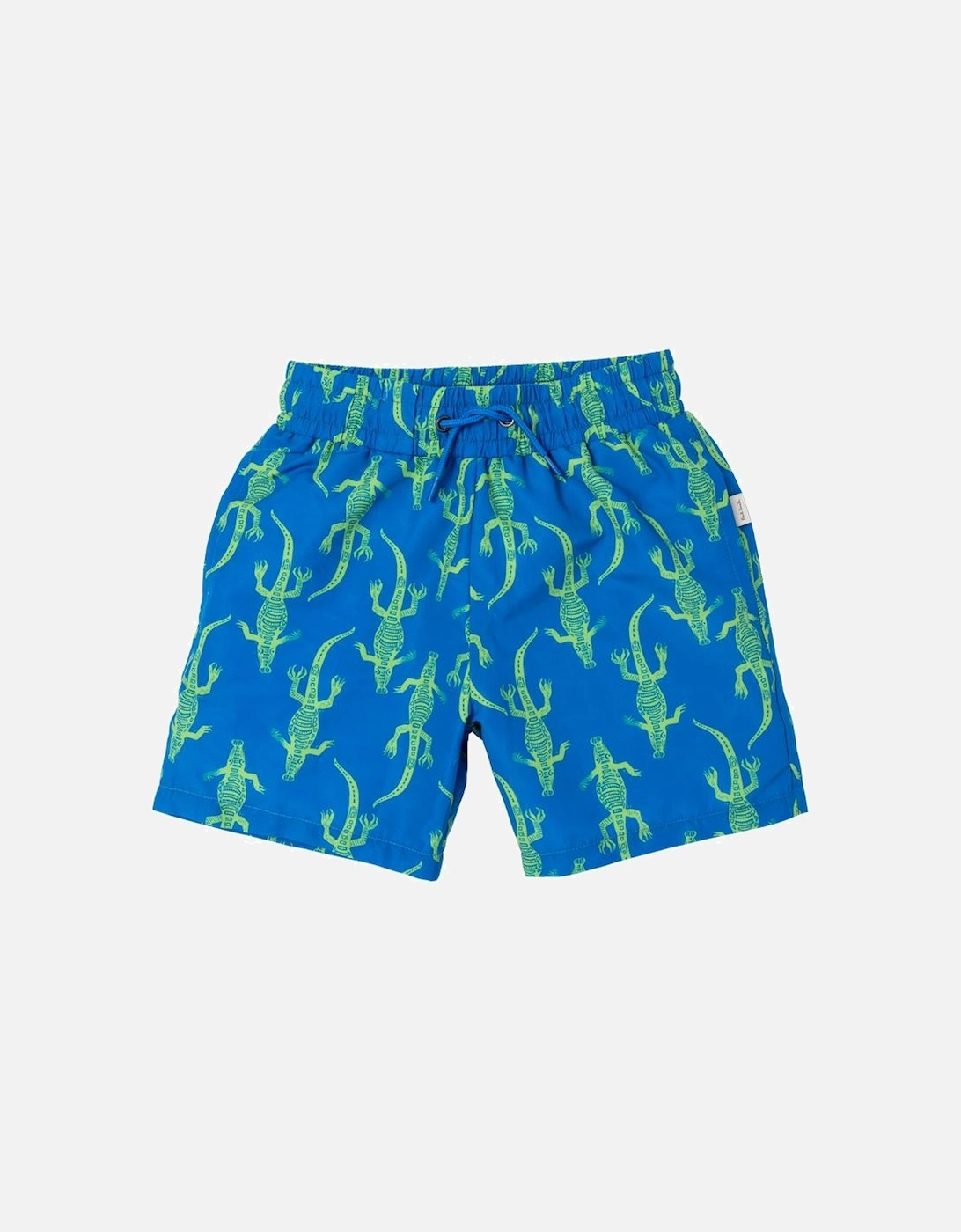 Boys Blue Croc Swimming Shorts, 3 of 2