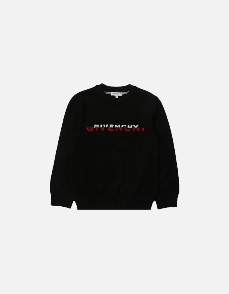Boys Logo Knit Sweater Black