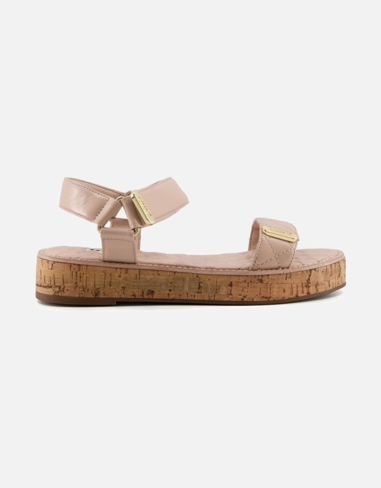 Ladies Luxx - Quilted Cork-Flatform Sandals