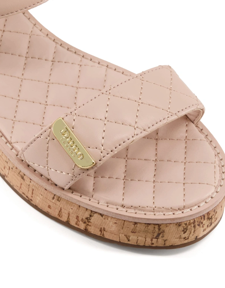 Ladies Luxx - Quilted Cork-Flatform Sandals