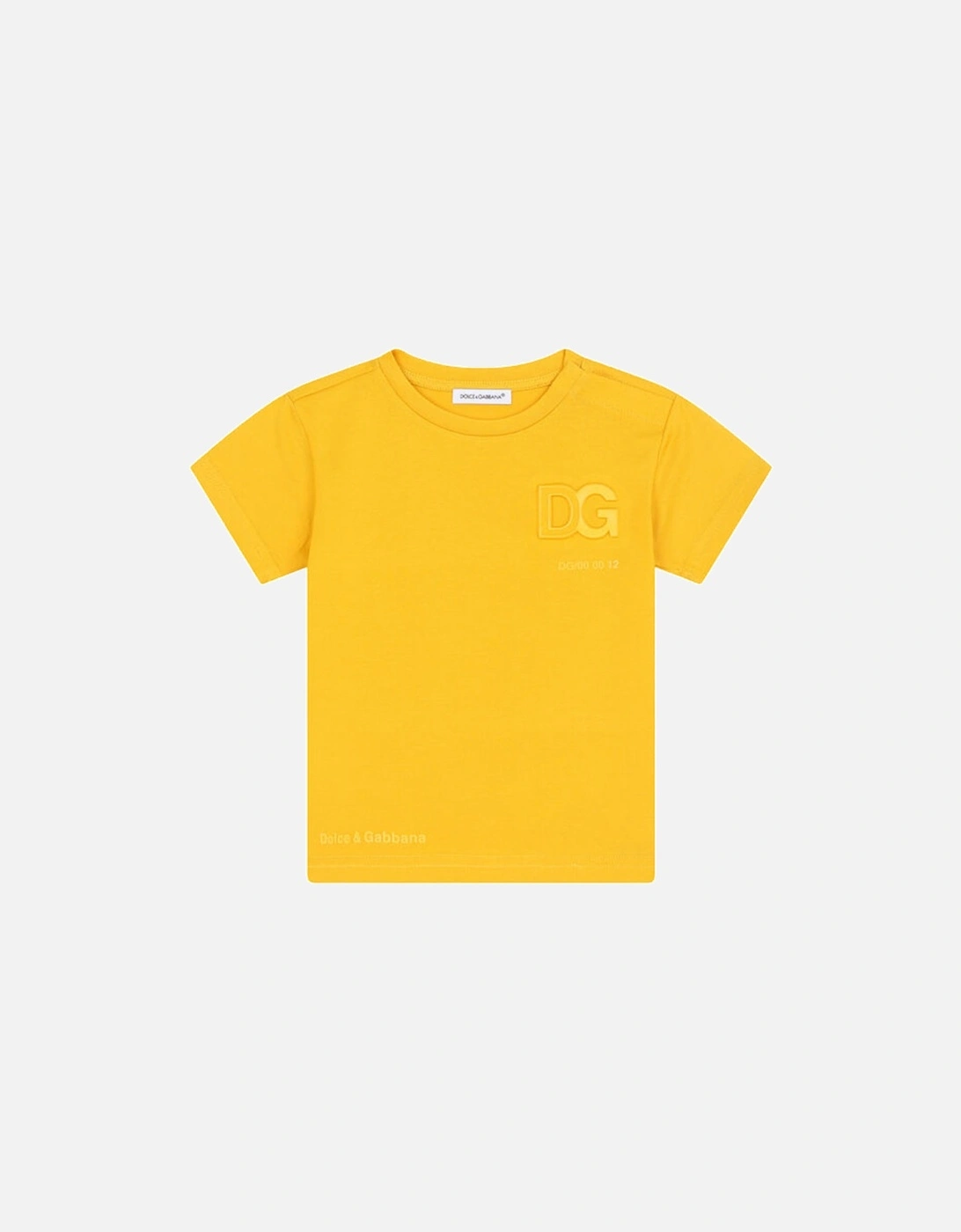Jersey T-shirt with embossed logo Yellow, 3 of 2
