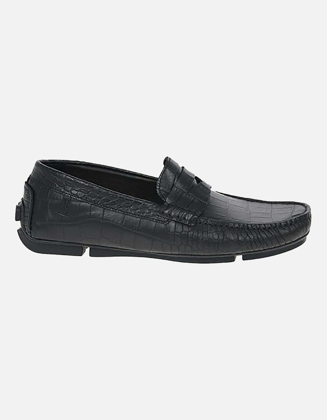 Collezioni Men's Leather Loafers Black, 2 of 1