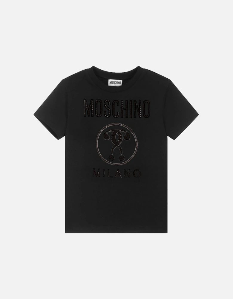 Girls Milano Diamante T-Shirt Black