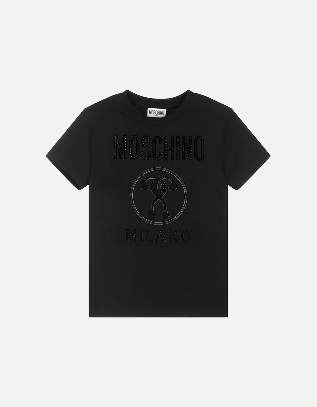 Girls Milano Diamante T-Shirt Black, 3 of 2