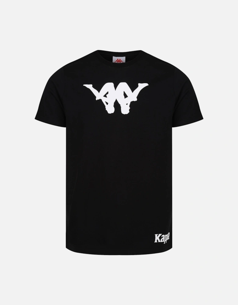 Authentic Fiocco Regular Fit Crew Neck T-Shirt | Black/White
