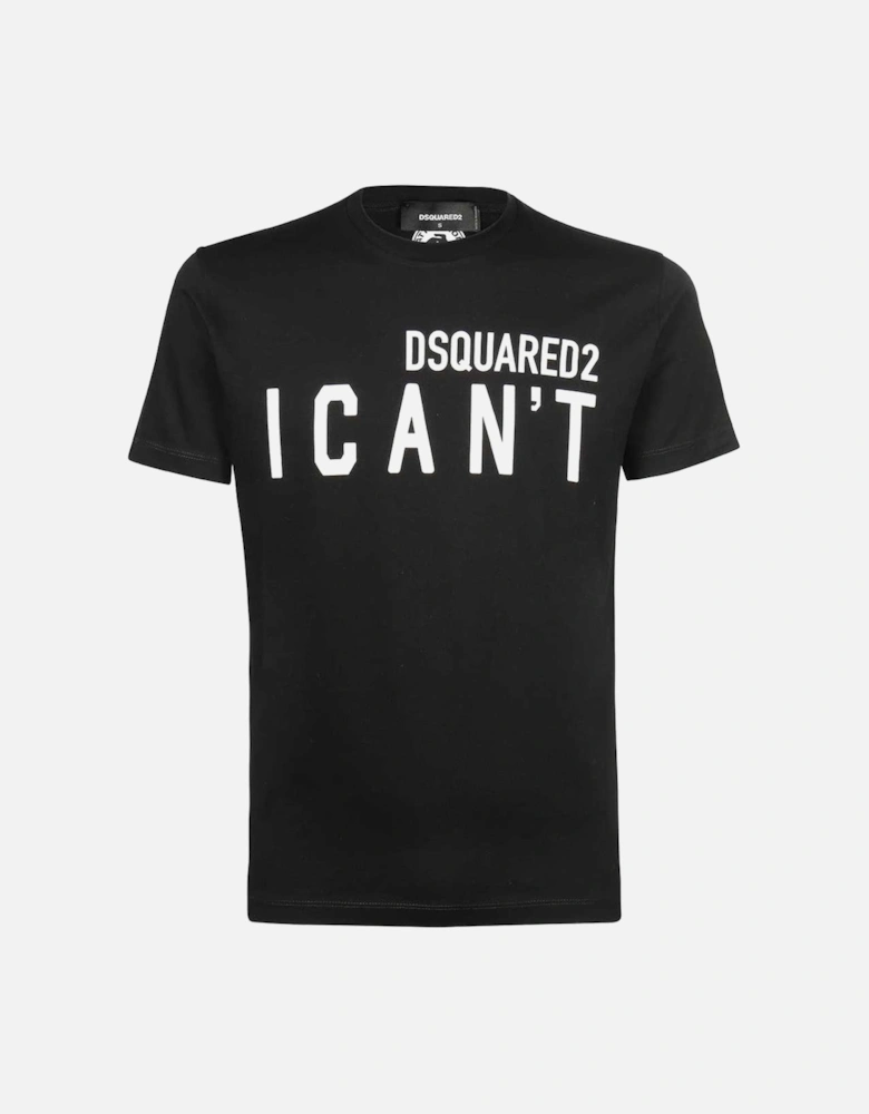 Men's "I CAN'T" Logo T-Shirt Black