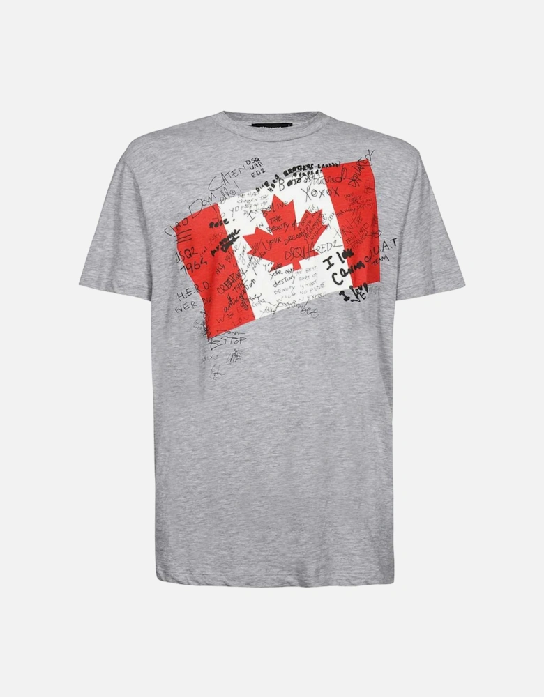 Men's Canadian Graphic Print T-Shirt Grey