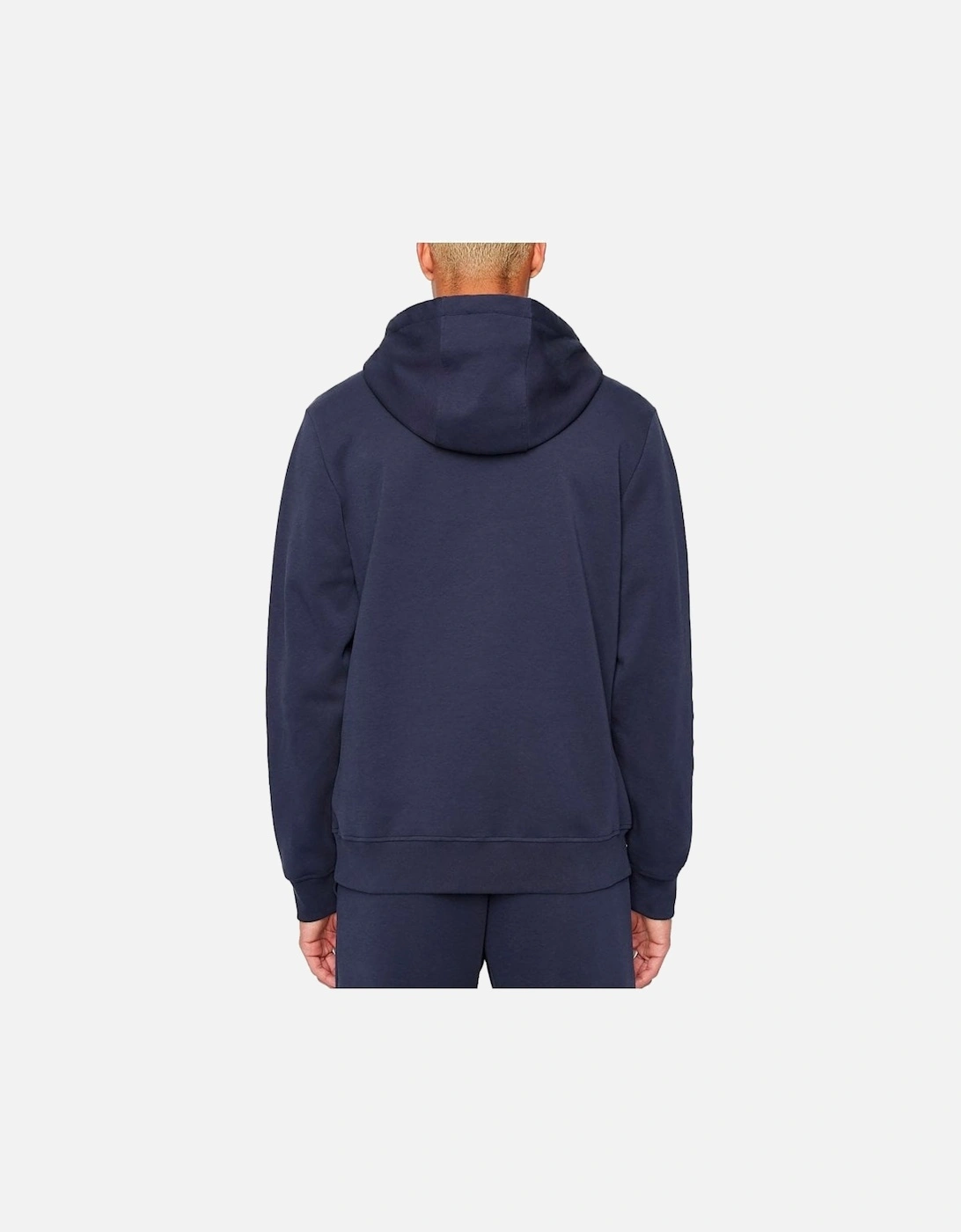 Pullover Tape Detail Lined Hoodie Navy Blazer