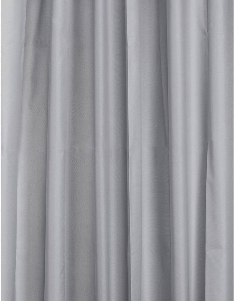 Plain Grey Textile Shower Curtain