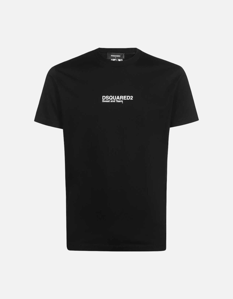 Men's Mini Logo "Sweat & Tears" T-Shirt Black