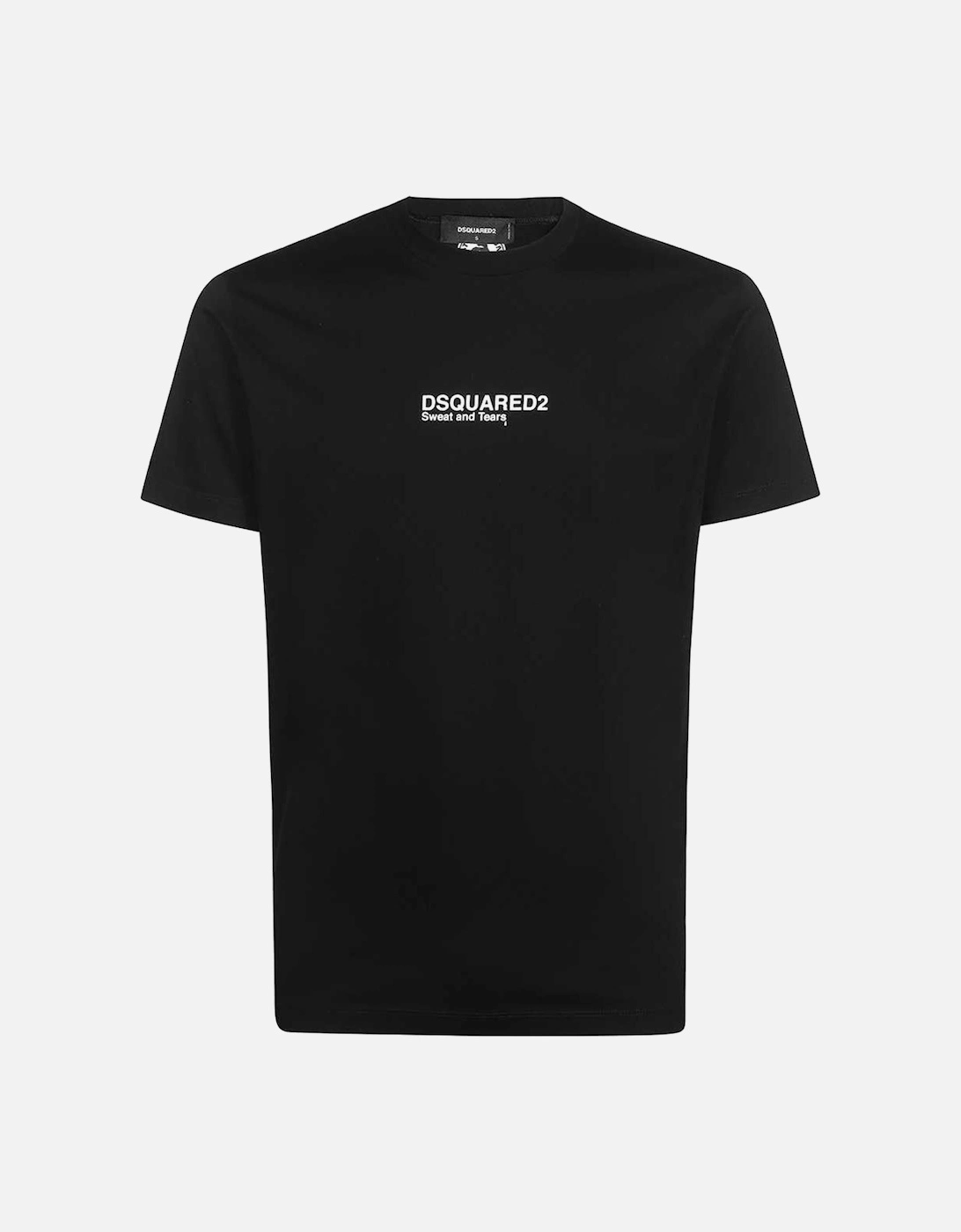 Men's Mini Logo "Sweat & Tears" T-Shirt Black, 2 of 1