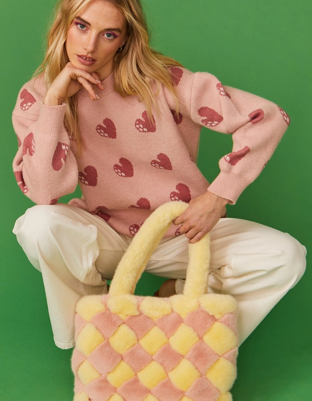 Love Heart Cashmere and Banana Peel Jumper, 4 of 3
