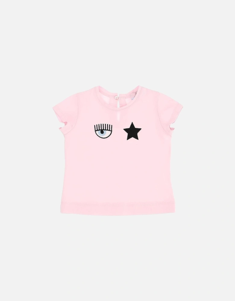 Baby Girls Pink Eye Star T-Shirt