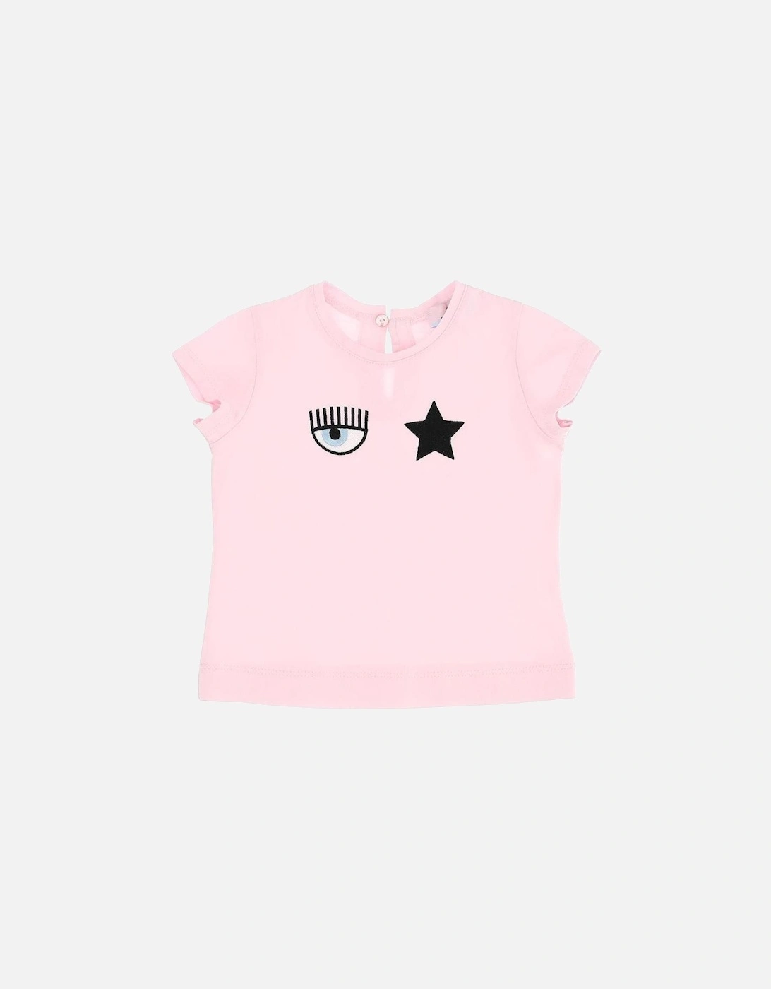 Baby Girls Pink Eye Star T-Shirt, 2 of 1
