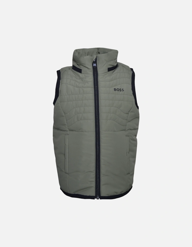 Boy's Khaki Gilet