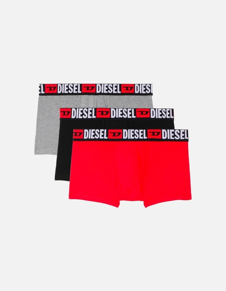 Mens 3 pack Boxer Shorts Red/Black/Grey E5326